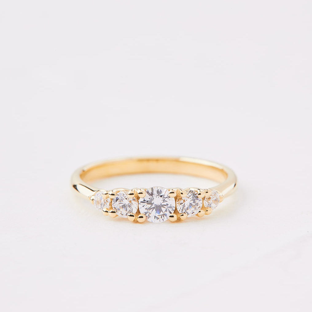 Timeless Ripple Ring with 0.25ct Lab Diamond