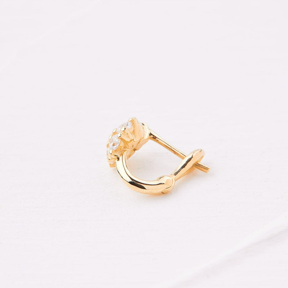 Raphael Gold Earrings with lab-created diamonds