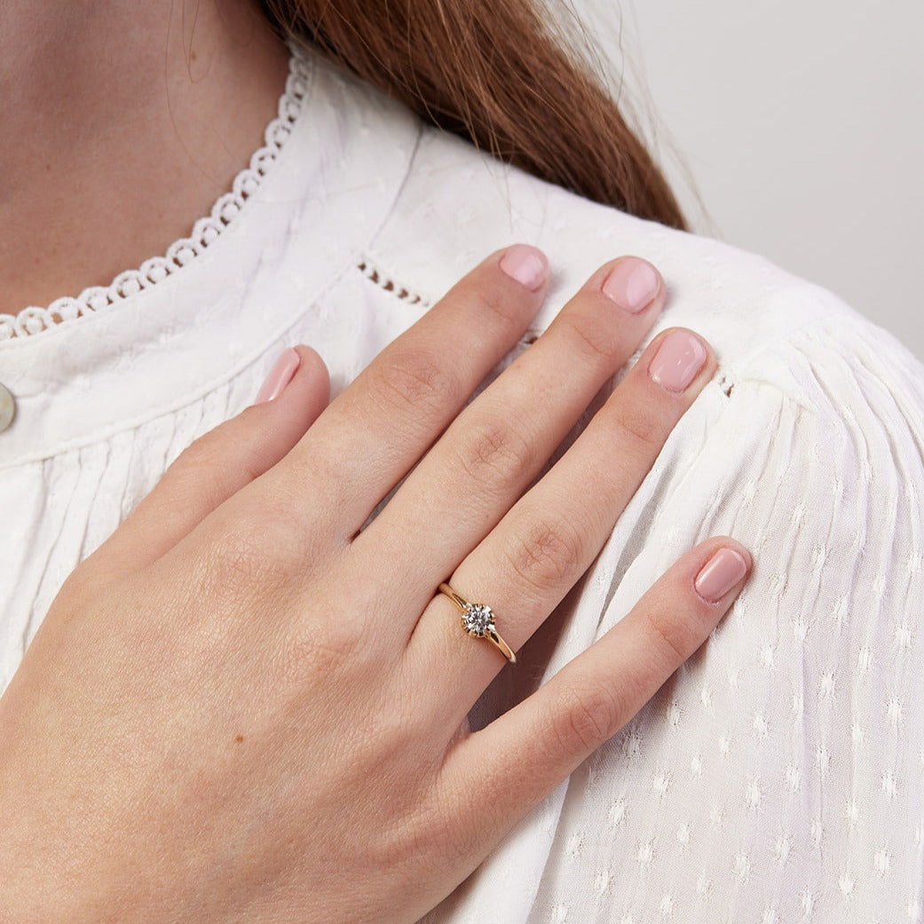 Kahlo Ring set with 0.25 carat lab diamond