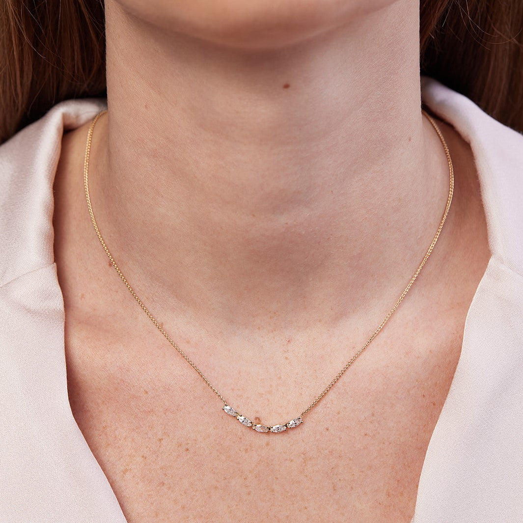 Leonardo Necklace with marquise diamonds
