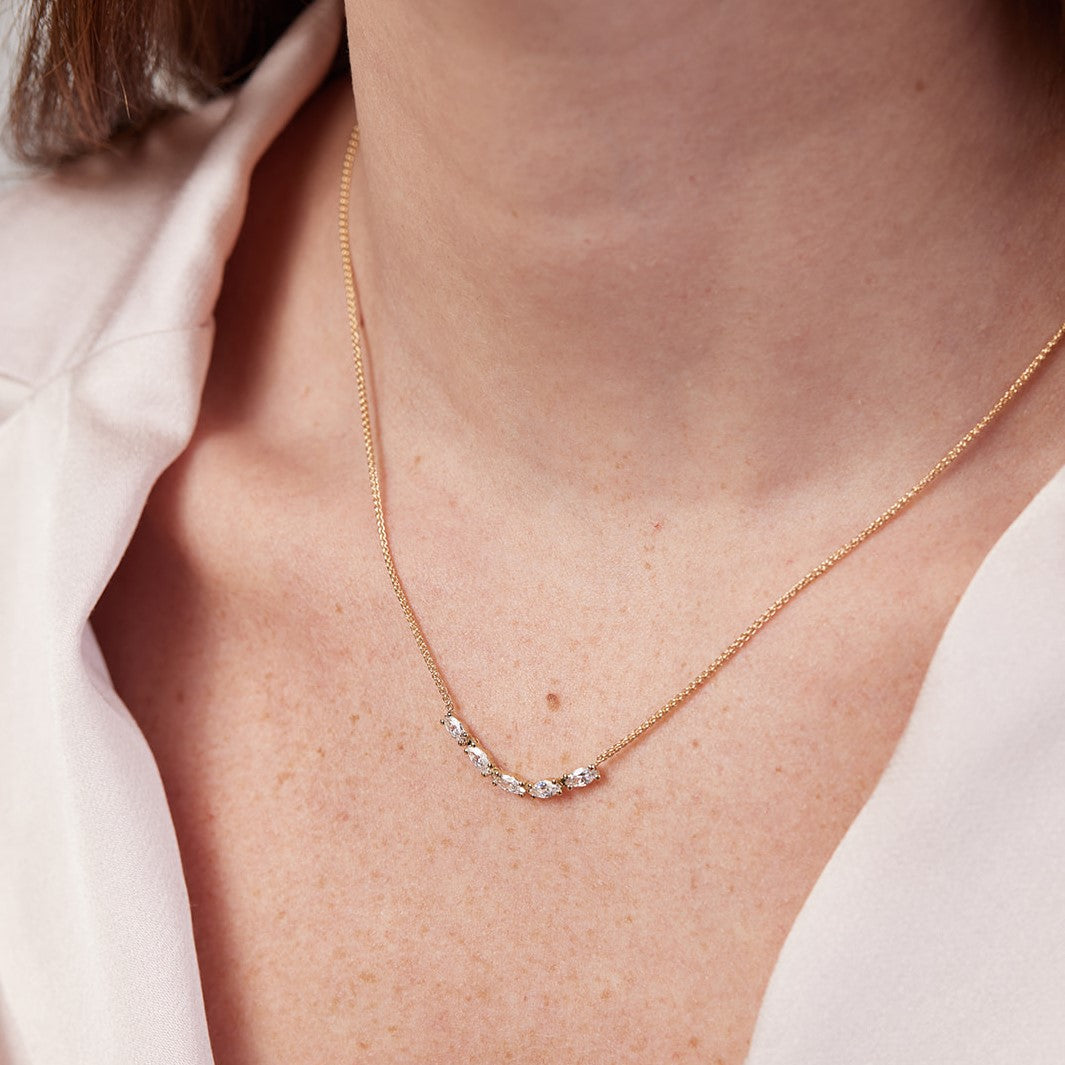 Leonardo Necklace with marquise diamonds