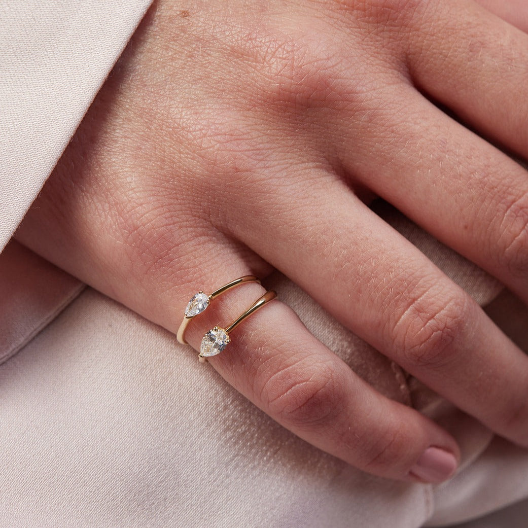 Gold Ring With a 0.20ct Diamond