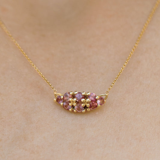 Orchid Necklace With Pink Sapphires