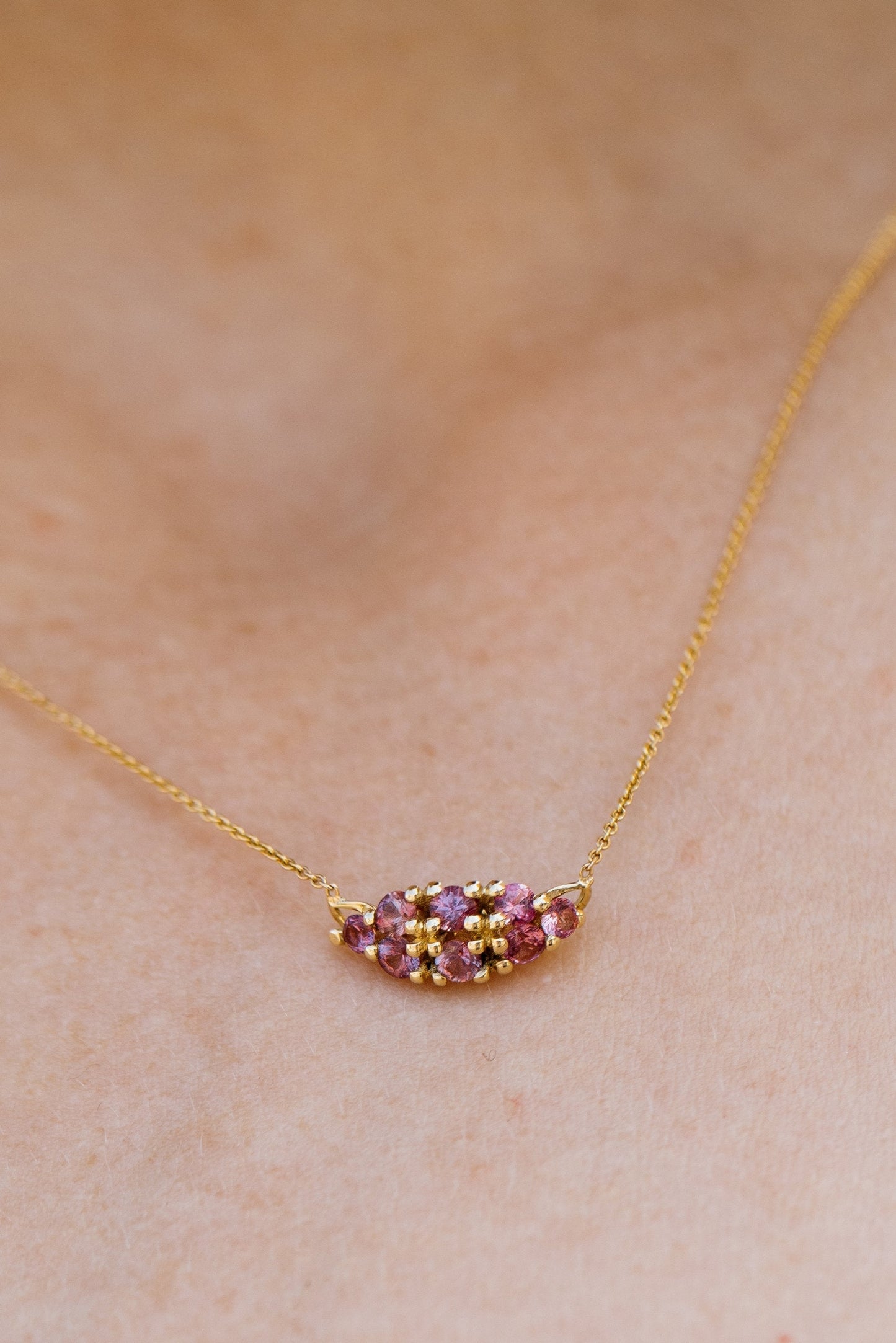 Orchid Necklace With Pink Sapphires
