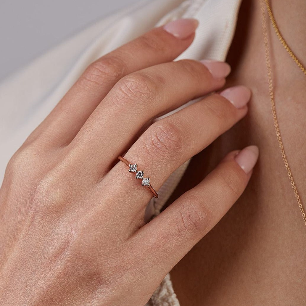 Kingfisher Ring Set with Lab Diamonds