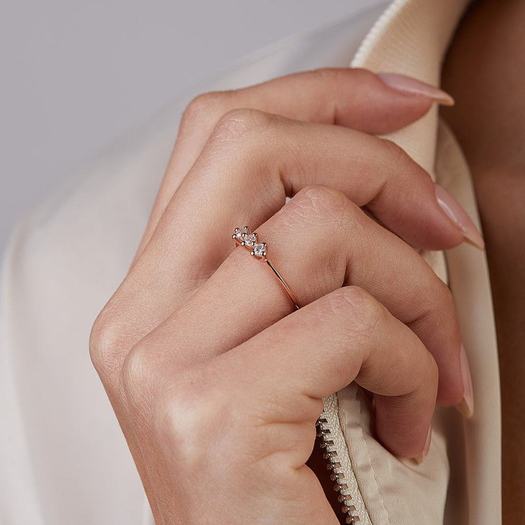 Kingfisher Ring Set with Lab Diamonds