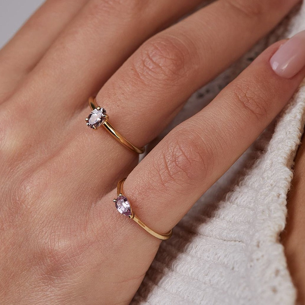Stunning Norit Ring with Pink Sapphire