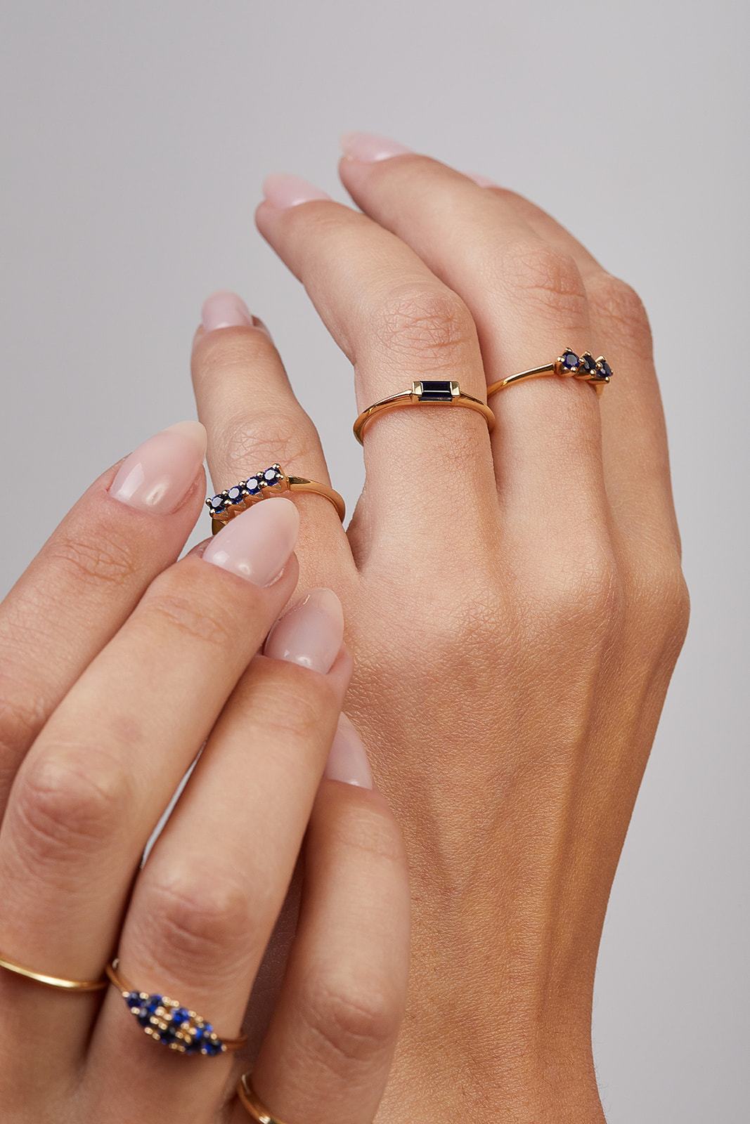 Mesmerizing Blue Sapphire Orchid Ring