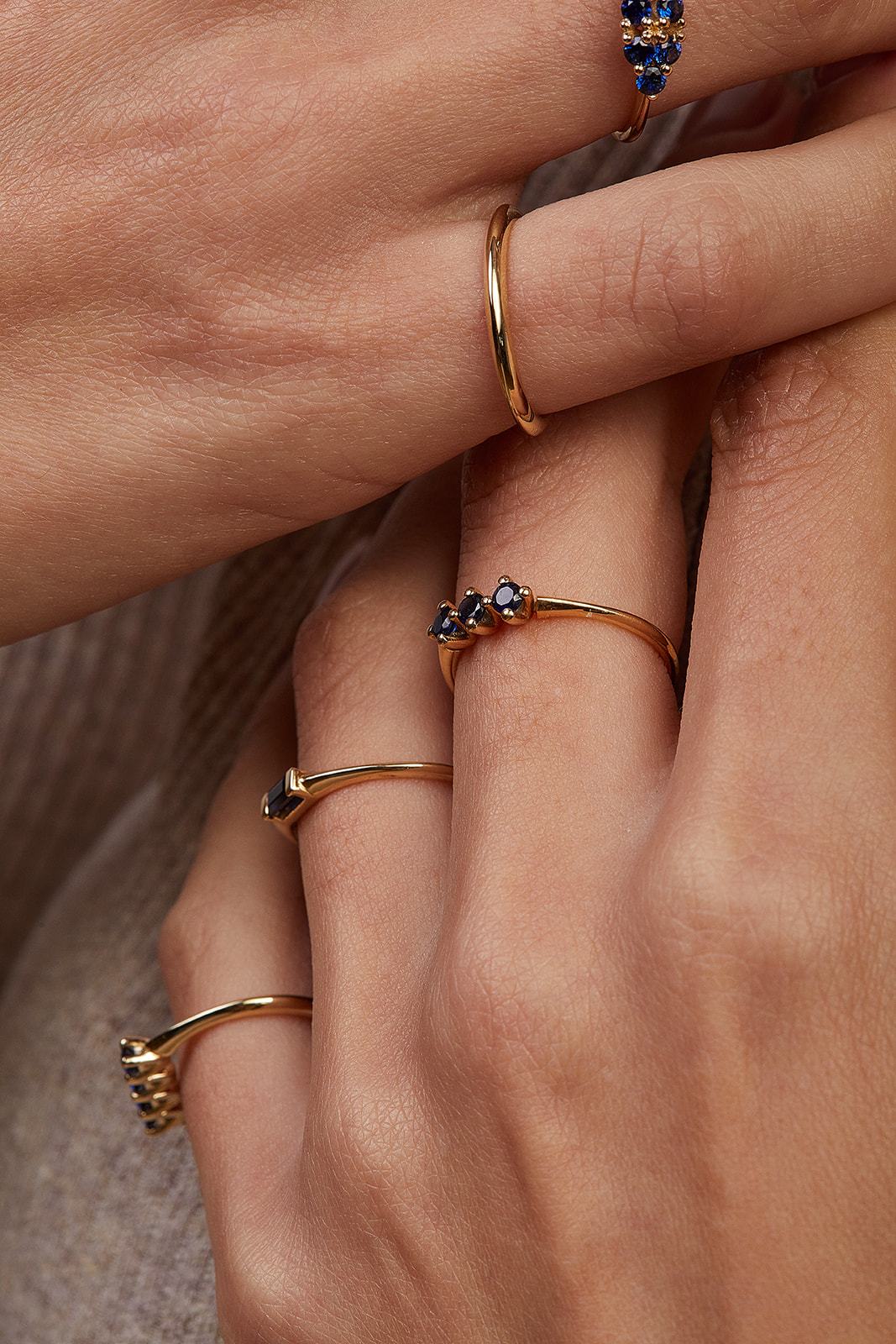 Mesmerizing Blue Sapphire Orchid Ring