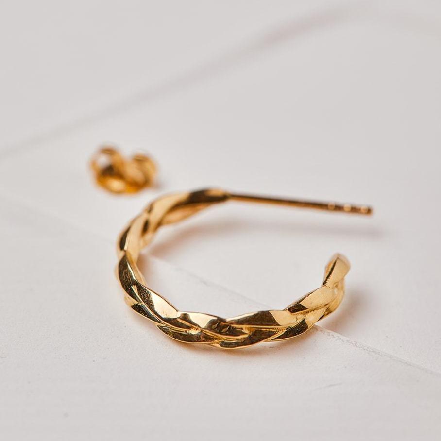 Gold oat earrings
