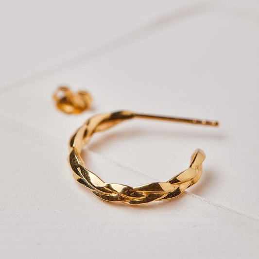 Gold oat earrings