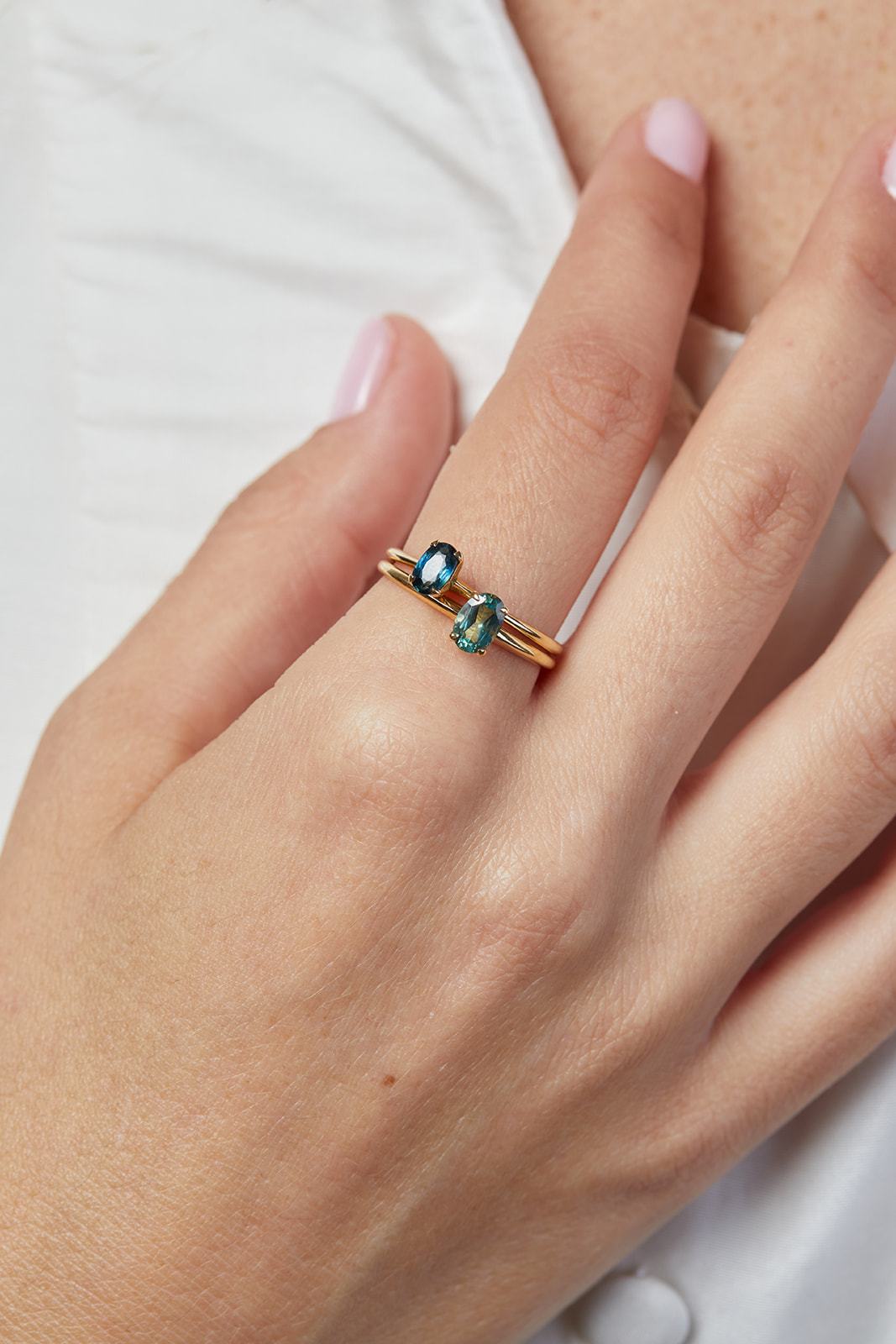 Gorgeous Norit Ring with Blue Sapphire