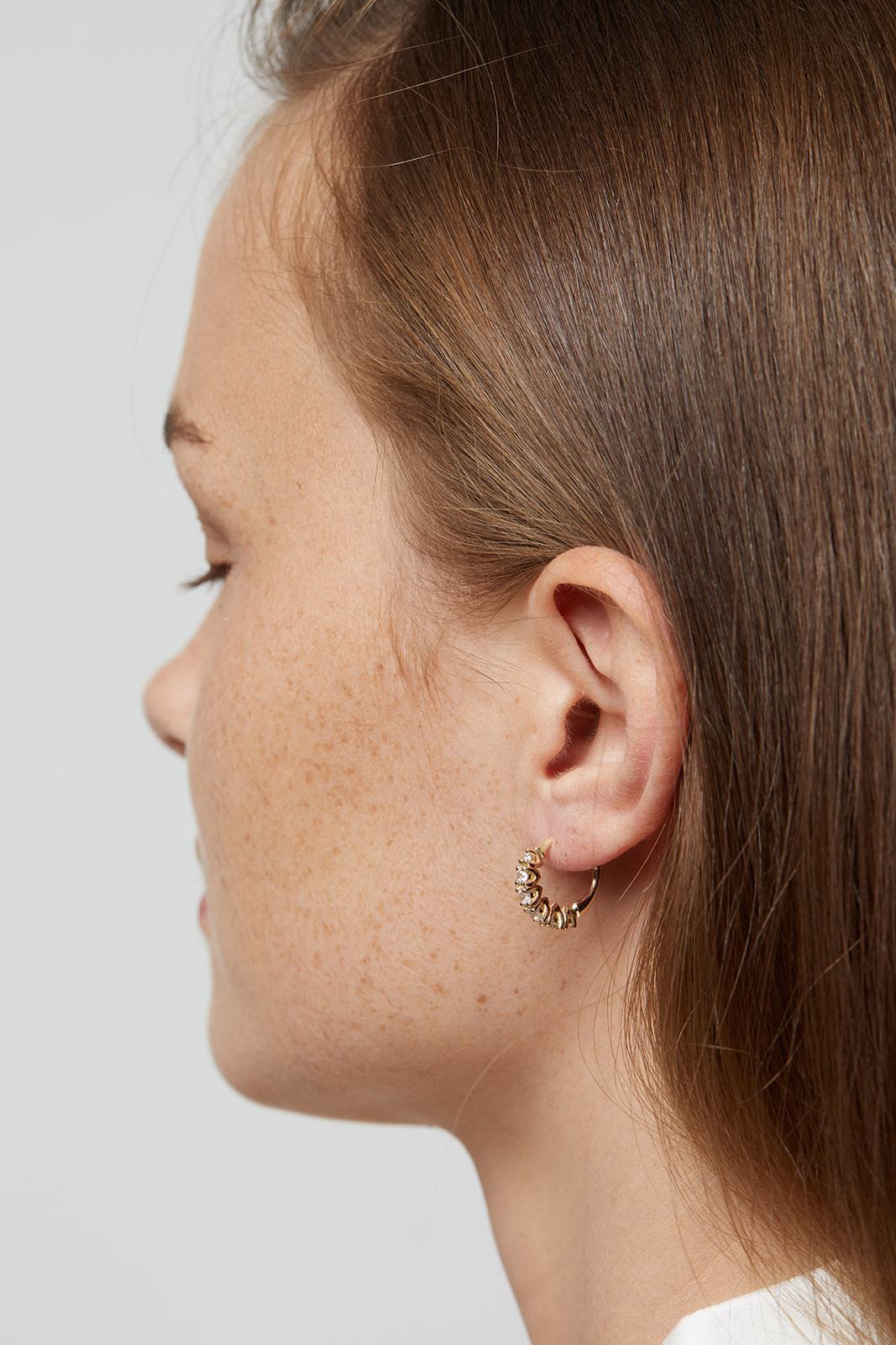 Olive Tree Earrings Studded With Lab Diamonds (0.5ct)