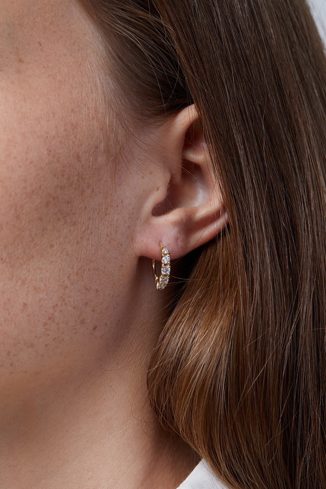 Olive Tree Earrings Studded With Lab Diamonds (0.5ct)