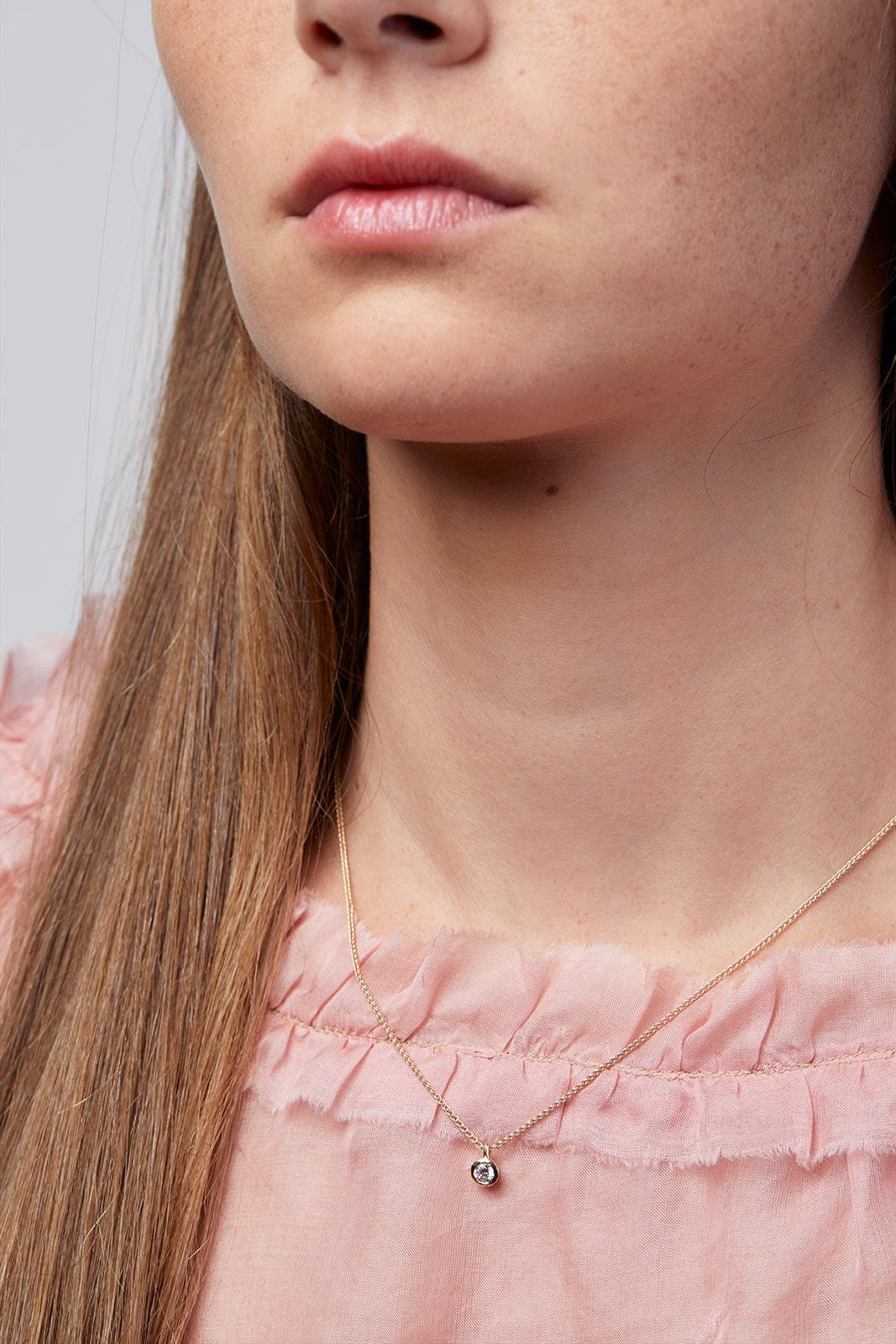 The Marganite Necklace is Studded With A Diamond