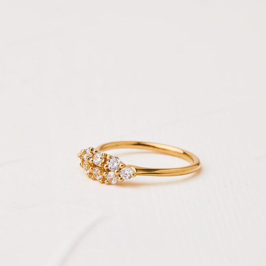 Radiant Orchid Ring with Lab Diamonds (0.5ct)