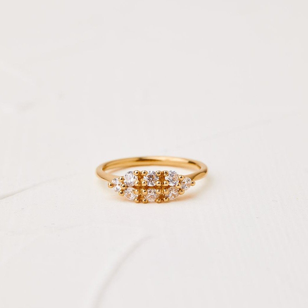 Radiant Orchid Ring with Lab Diamonds (0.5ct)