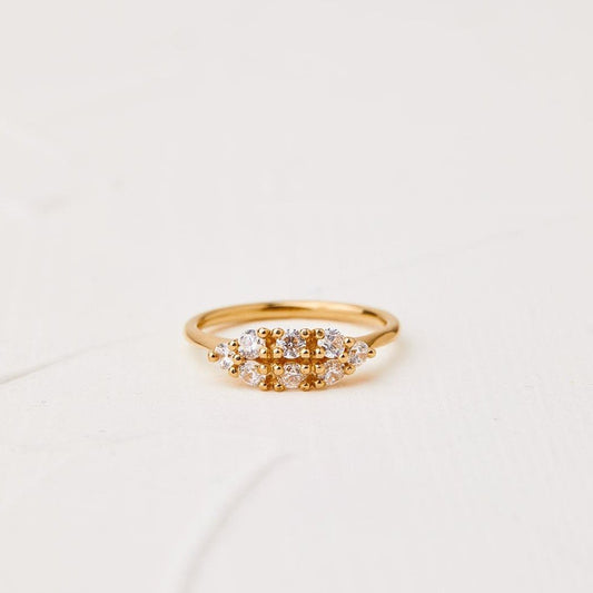 Radiant Orchid Ring with Lab Diamonds (0.5ct)