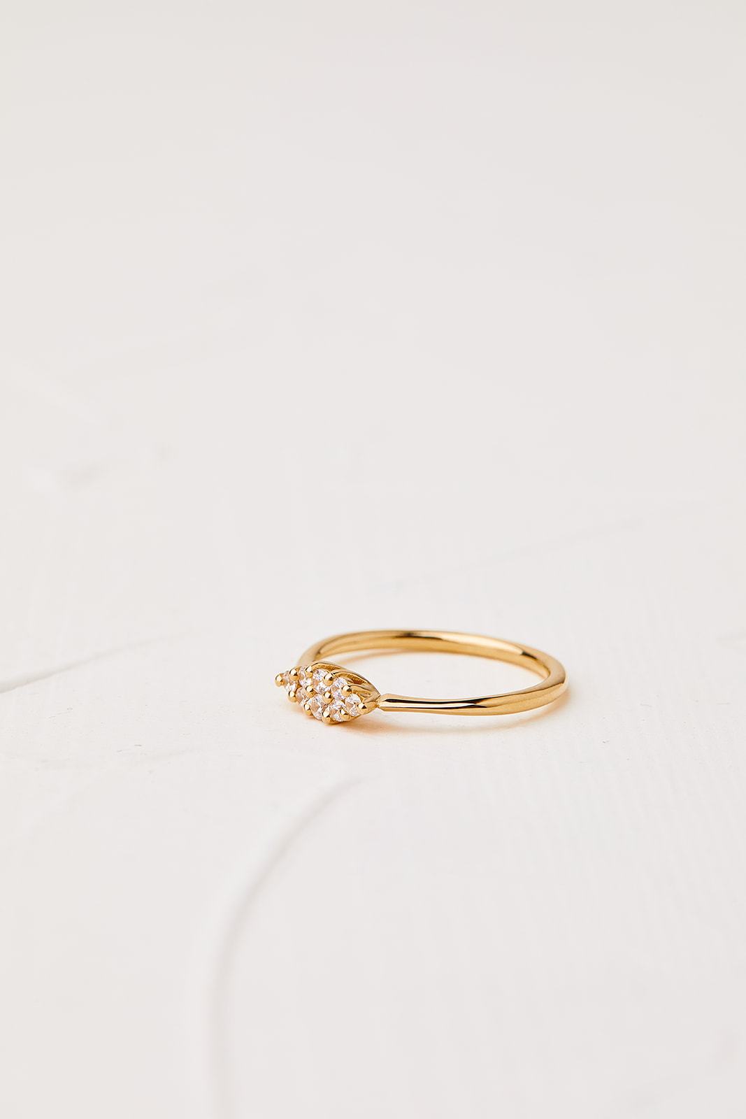 Glowing Forest Orchid Ring with Diamonds (0.20ct)
