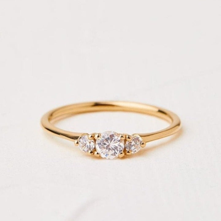 Radiant Anemone Ring lab diamonds (0.35ct)