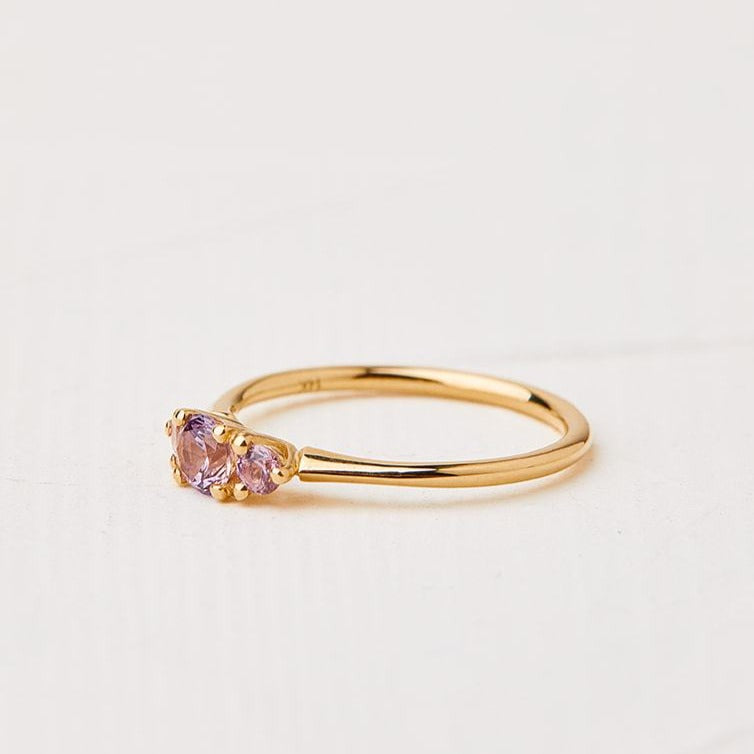 Stunning Pink Anemone Ring (1/3ct center)