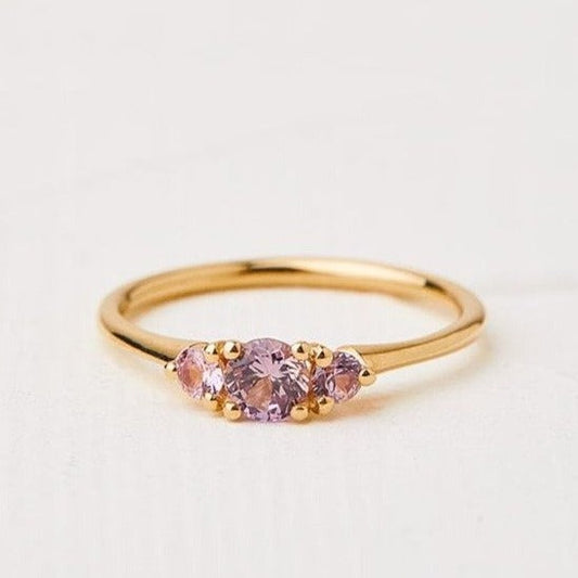 Stunning Pink Anemone Ring (1/3ct center)