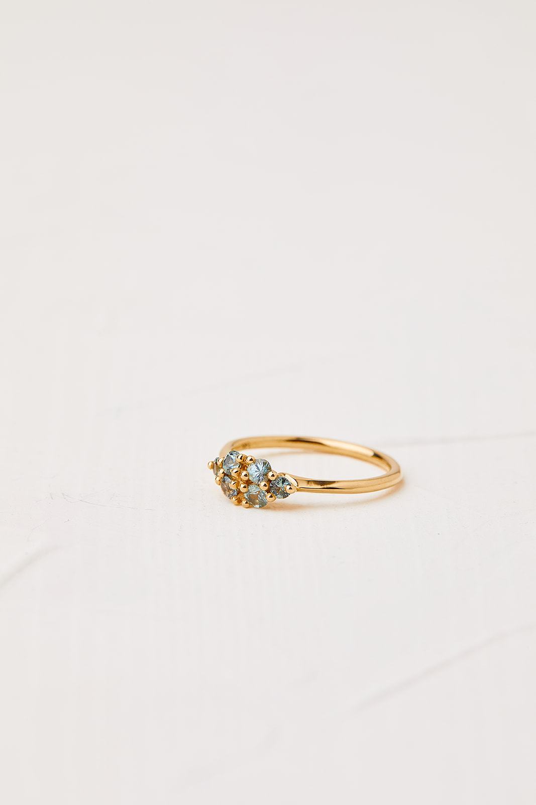 Stunning Galilee Orchid Ring with Green Sapphire