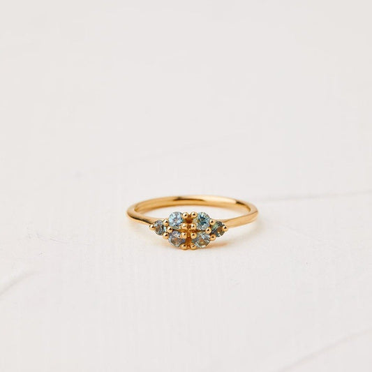 Stunning Galilee Orchid Ring with Green Sapphire