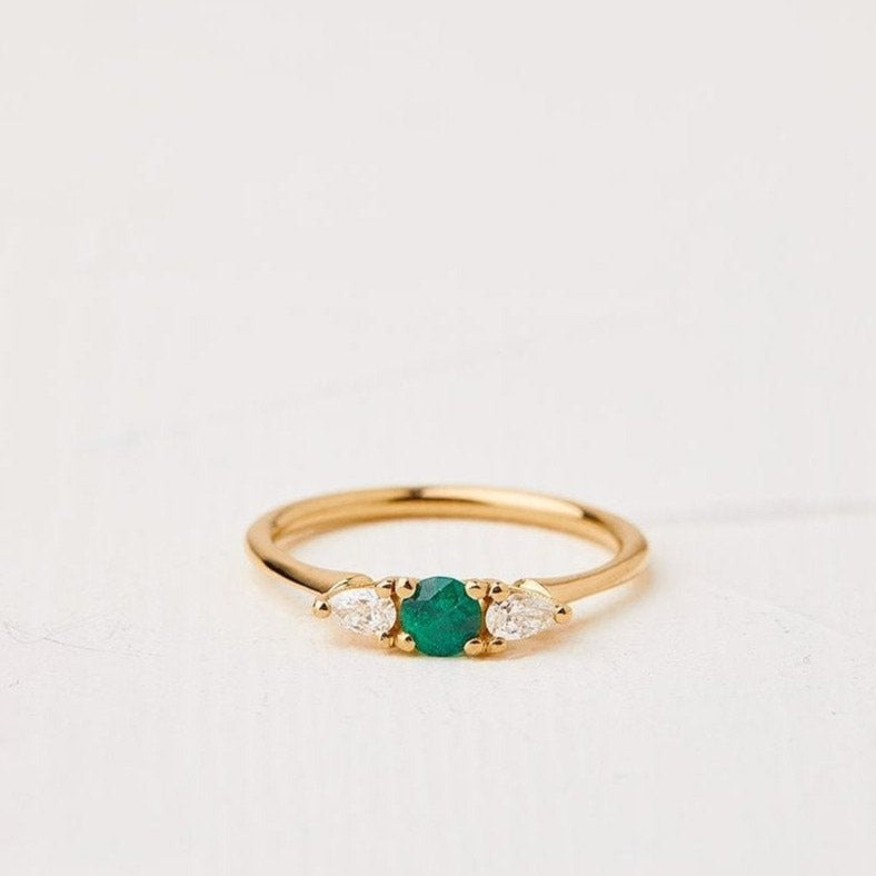 Versailles Emerald & Diamond Drop Ring