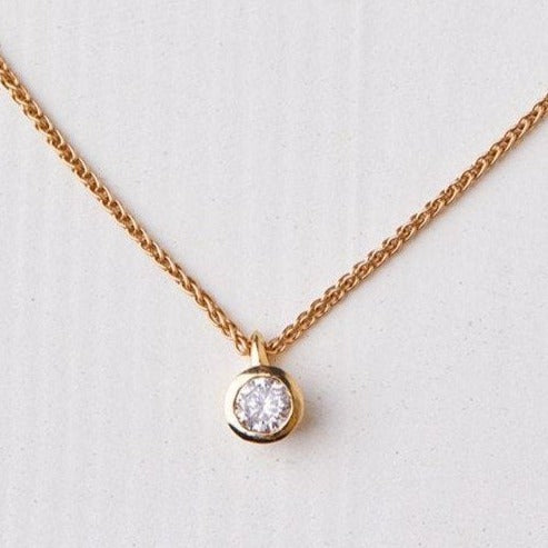 The Marganite Necklace is Studded With A Lab Diamond