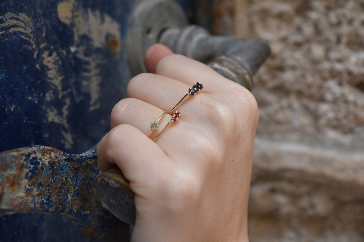 Woodland Peony Sapphire Ring
