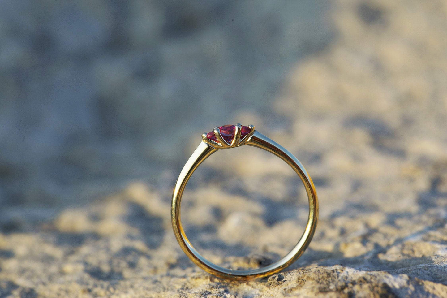 Woodland Peony Sapphire Ring