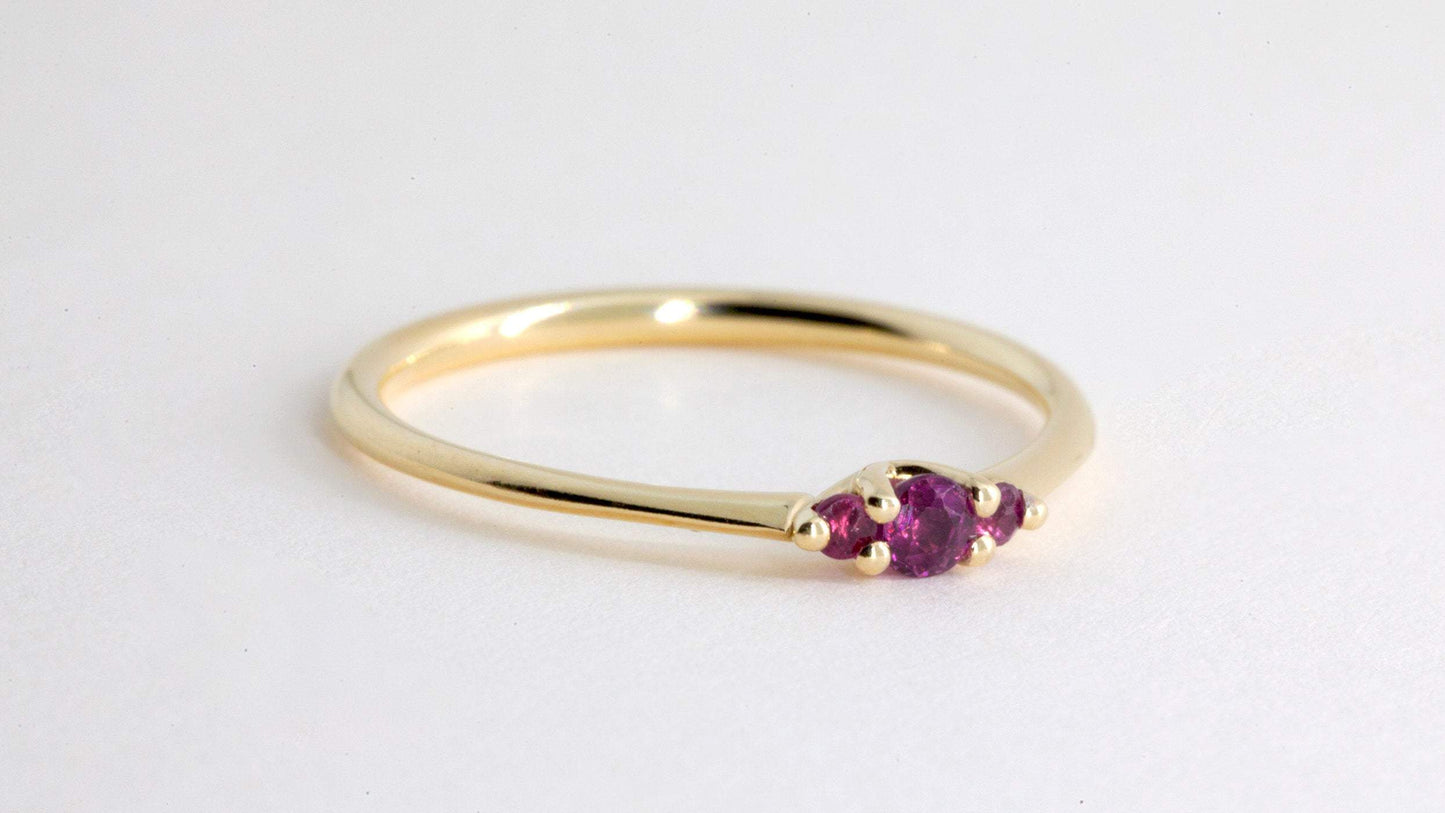 Woodland Peony Sapphire Ring