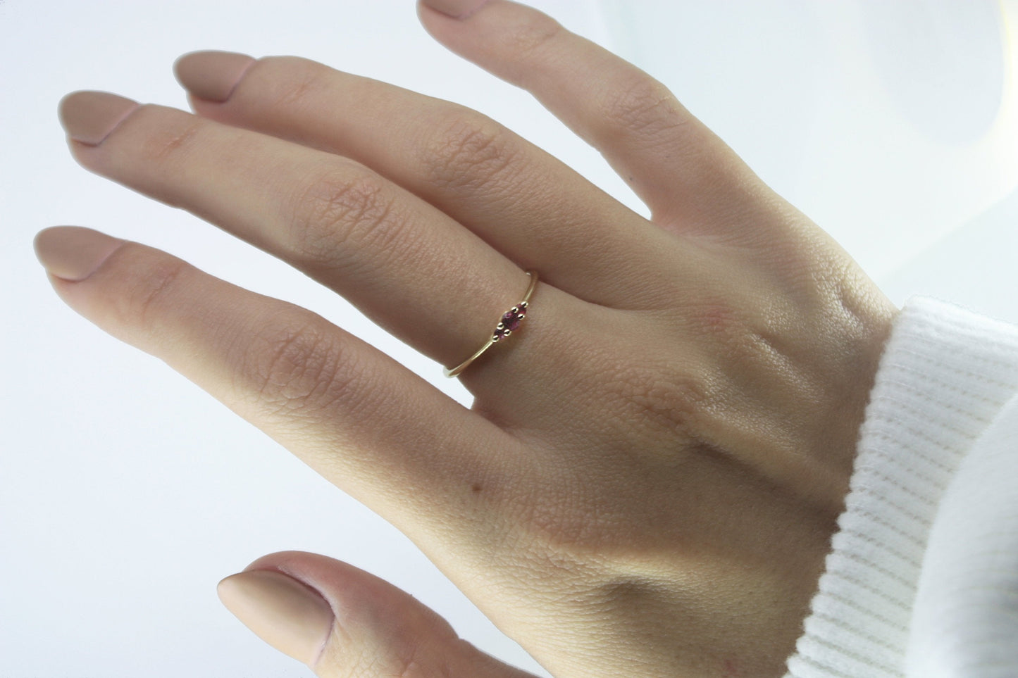 Woodland Peony Sapphire Ring