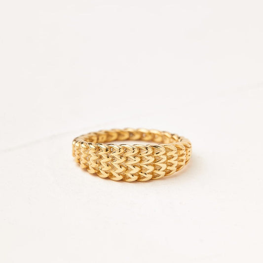 Stylish Braided Gold Ring