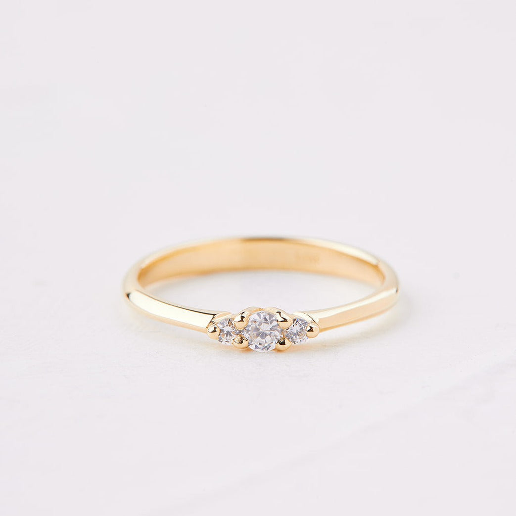 Crimson ring with lab diamonds