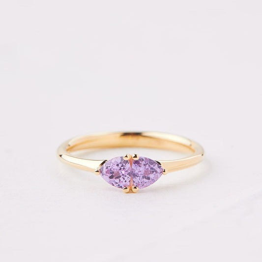 Miro Ring set with purple sapphires