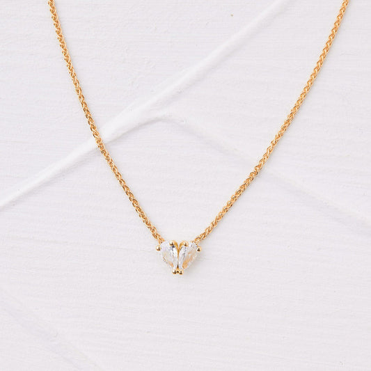 Manet Necklace with lab-grown heart-shaped drop diamonds