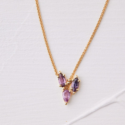 Turner Necklace with pink sapphires in shades of pink