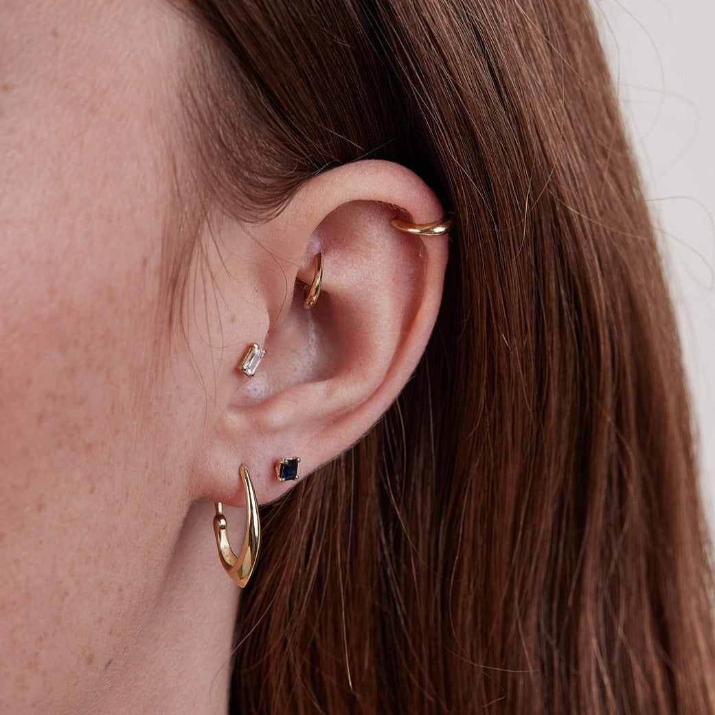 Baguette-cut Diamond Piercing
