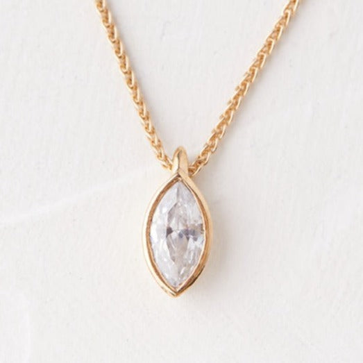 sunbird Necklace with marquise diamond