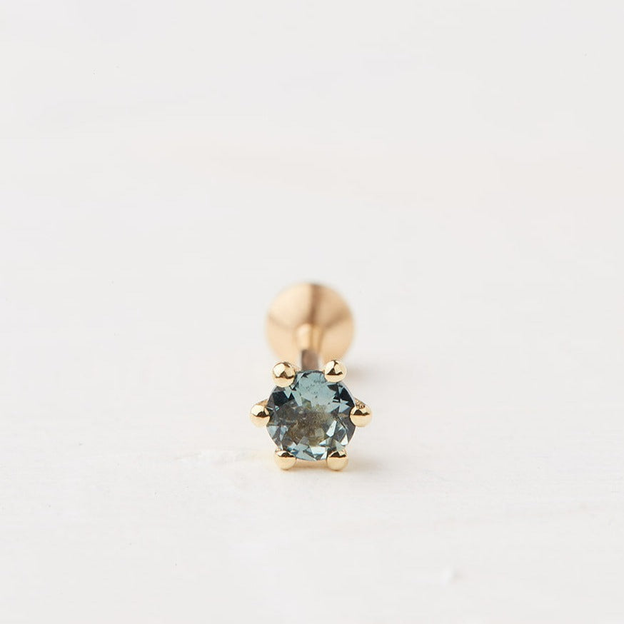 Flower Piercing With a Round Stone