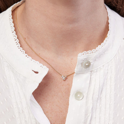 Manet Necklace with heart-shaped drop diamonds