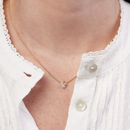 Manet Necklace with lab-grown heart-shaped drop diamonds