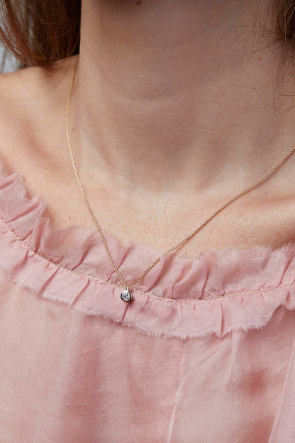 The Marganite Necklace is Studded With A Diamond