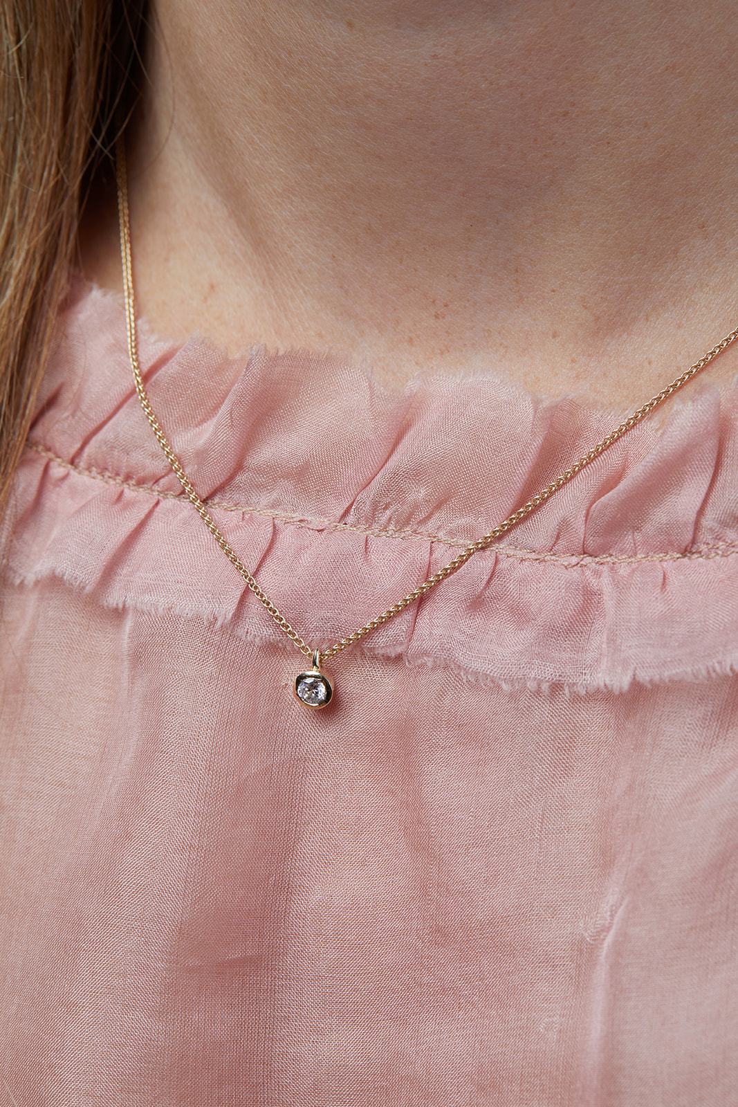 The Marganite Necklace is Studded With A Diamond