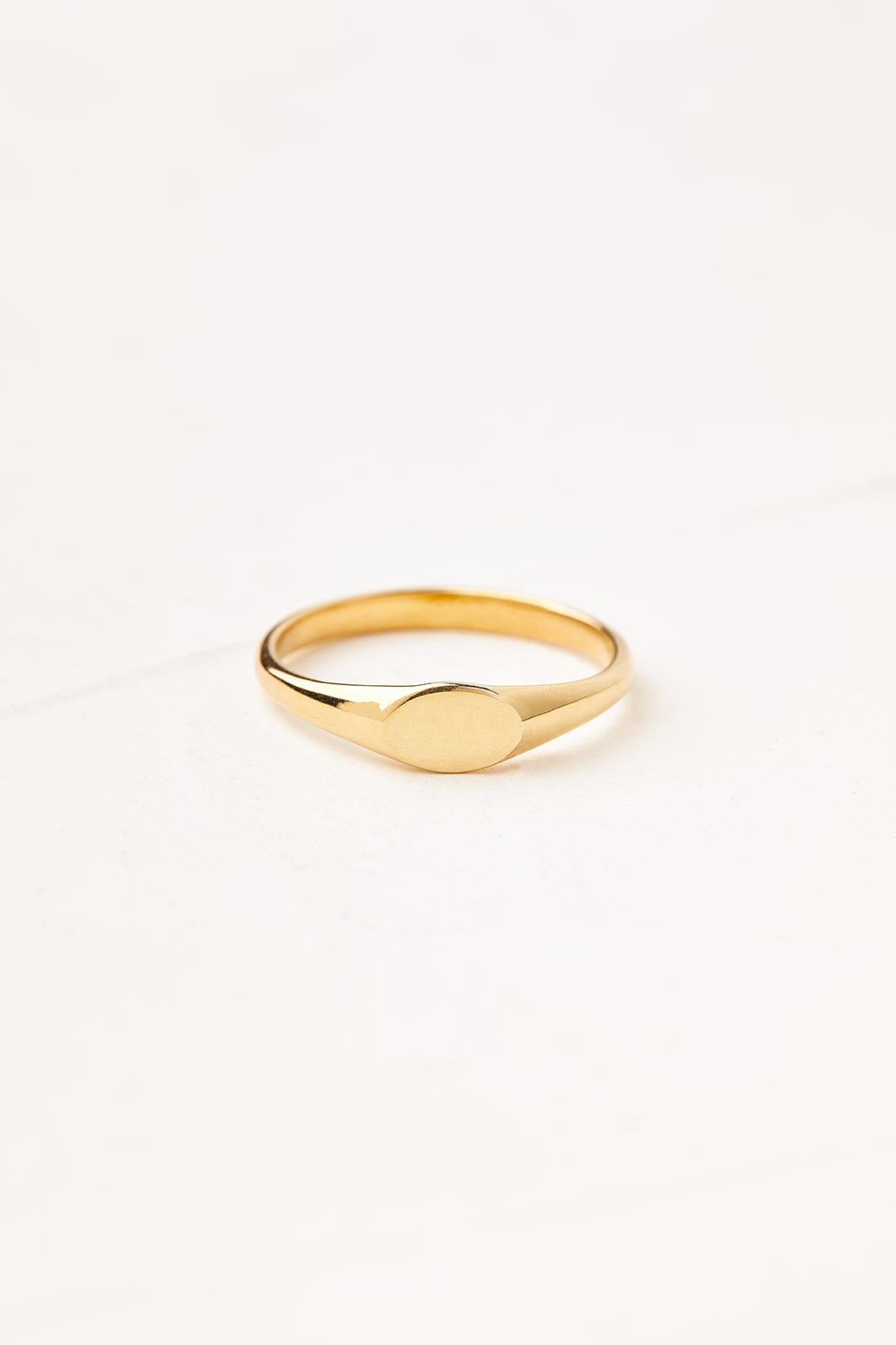 Timeless Peach Gold Signet Ring