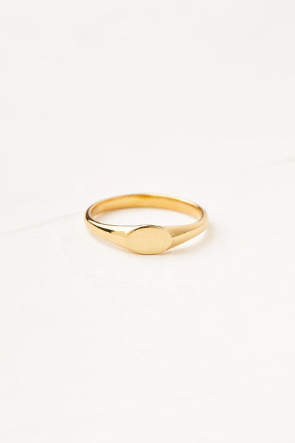Timeless Peach Gold Signet Ring