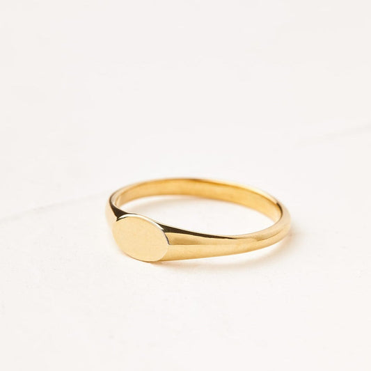 Timeless Peach Gold Signet Ring