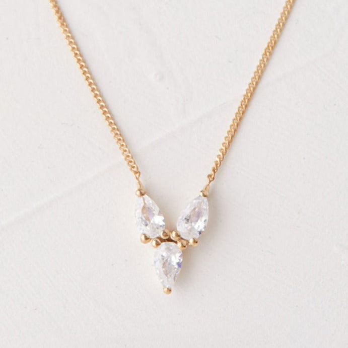 Spring Necklace 3 Drop Diamonds 0.45 Carat | Lab Diamonds